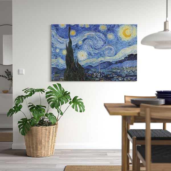 IKEA PJÄTTERYD Picture The Starry Night June 1889 46 ½x30 ¾ "