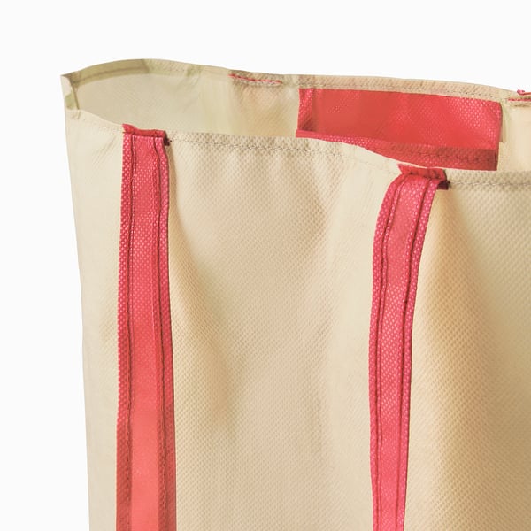 IKEA PLANTERING Shopping Bag Light Brown/red 17 ¾x14 ¼ "