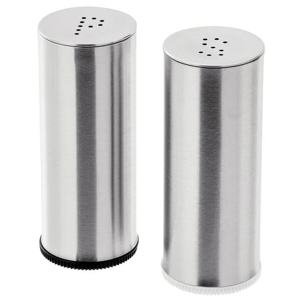 IKEA PLATS Salt & pepper shaker set of 2 stainless steel