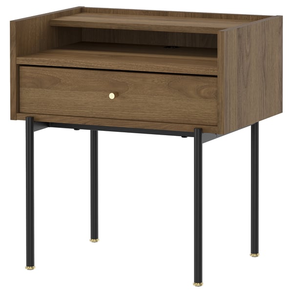 IKEA RÅDMANSÖ Nightstand brown walnut effect 21 1/4x15 1/8x22 7/8 "