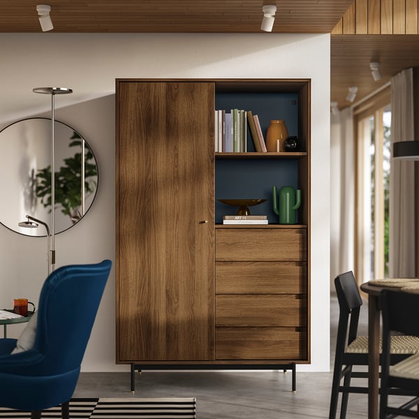 IKEA RÅDMANSÖ Wardrobe Brown Walnut Effect 46 5/8x25 3/8x74 5/8 "