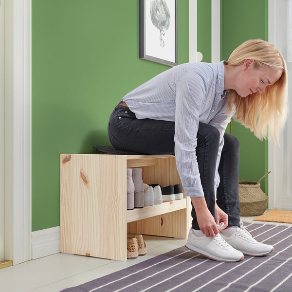 IKEA RAGGBERG Bench With Shoe Storage Pine 23 5/8x13 3/4x17 3/4 "