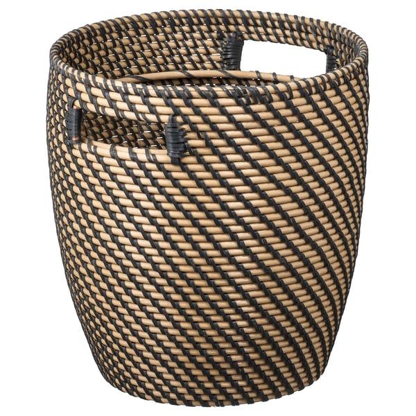 IKEA RÅGKORN Plant pot indoor/outdoor dark gray/beige 9 ½ "