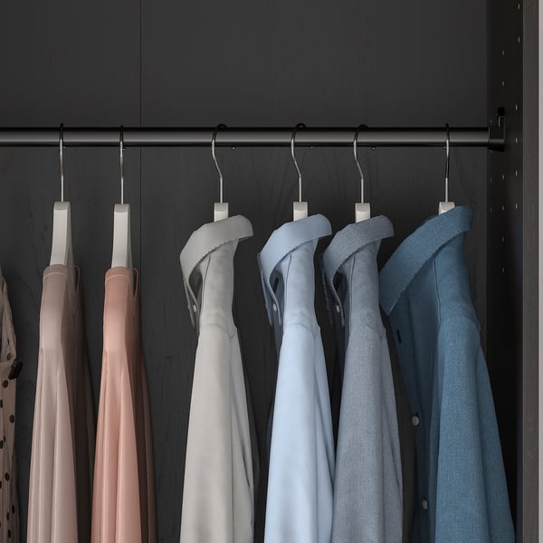 IKEA RAKKESTAD Wardrobe With 2 Doors Black-brown 31 1/8x69 1/4 "