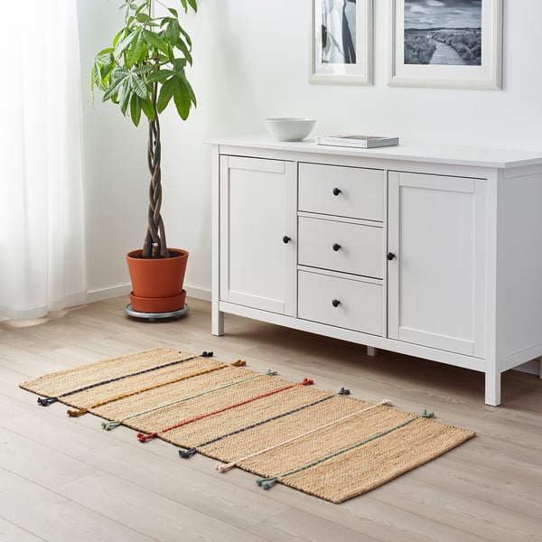 IKEA RAKLEV Rug Flatwoven Handmade Natural/multicolor 2 ' 4 "x5 ' 3 "