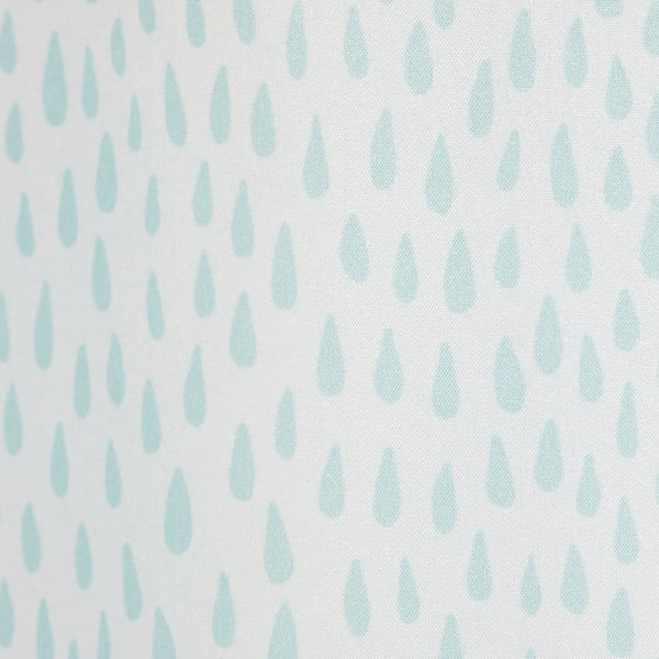 IKEA RÅNEÄLVEN Shower Curtain White/turquoise 71x71 "