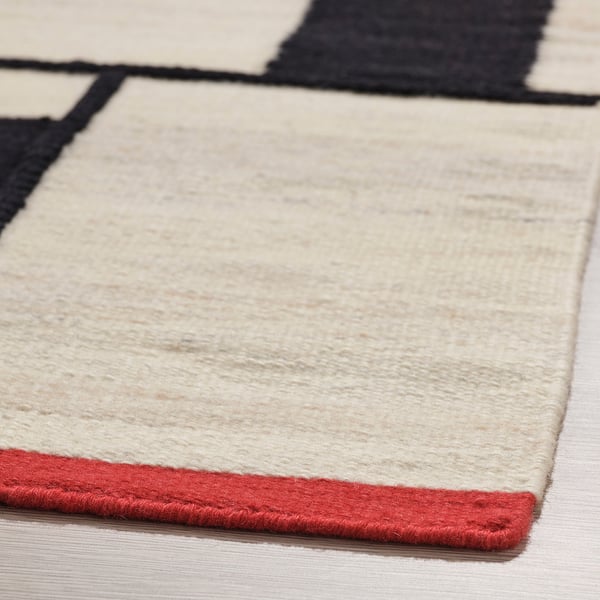 IKEA RASTPLATS Rug Flatwoven Handmade Beige/black 5 ' 7 "x7 ' 10 "
