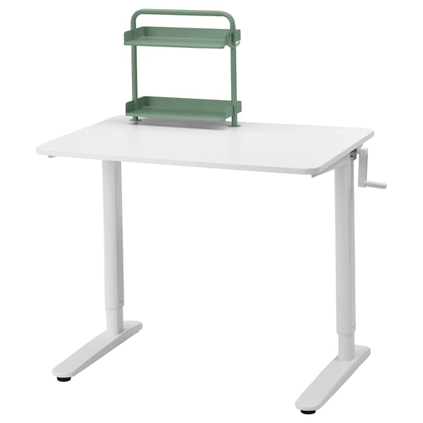IKEA RELATERA Desk combination sit/stand white 35 3/8x23 5/8 "