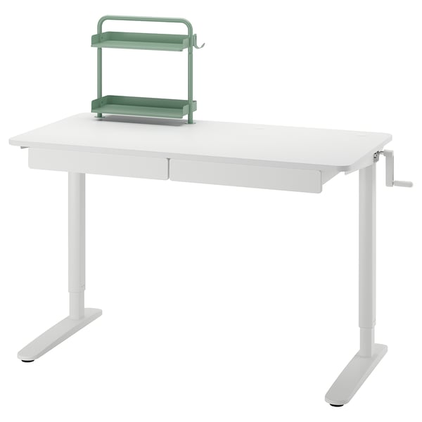 IKEA RELATERA Desk combination sit/stand white/light gray-green 46 1/8x23 5/8 "