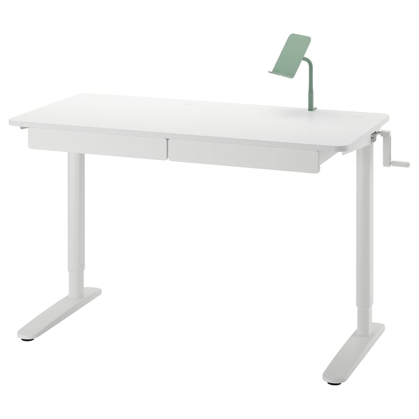 IKEA RELATERA Desk combination sit/stand white/light gray-green 46 1/8x23 5/8 "