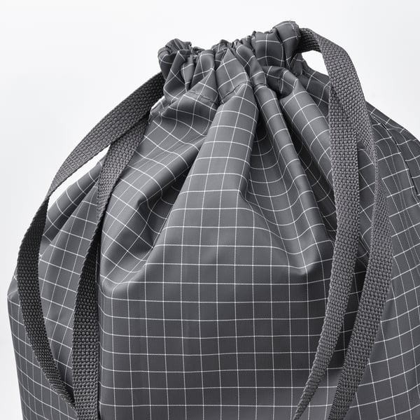 IKEA RENSARE Bag Check Pattern/black 11 ¾x15 ¾ "/2 Gallon