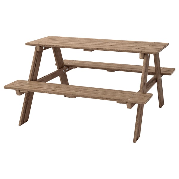 IKEA RESÖ Children's picnic table light brown stained