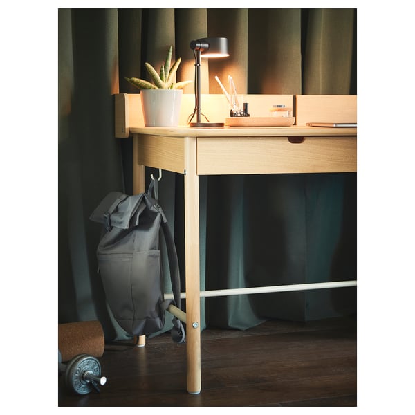 IKEA RIDSPÖ / LÅNGFJÄLL Desk And Chair Oak Beige/white