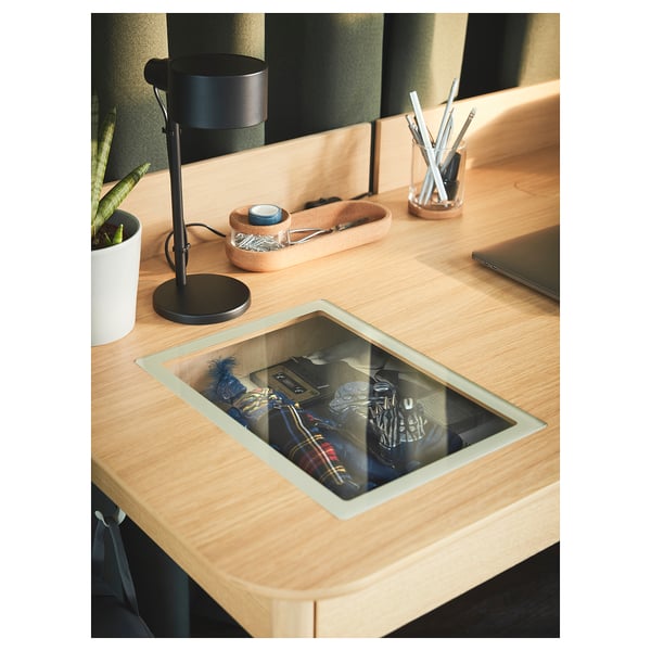 IKEA RIDSPÖ / LÅNGFJÄLL Desk And Chair Oak Beige/white