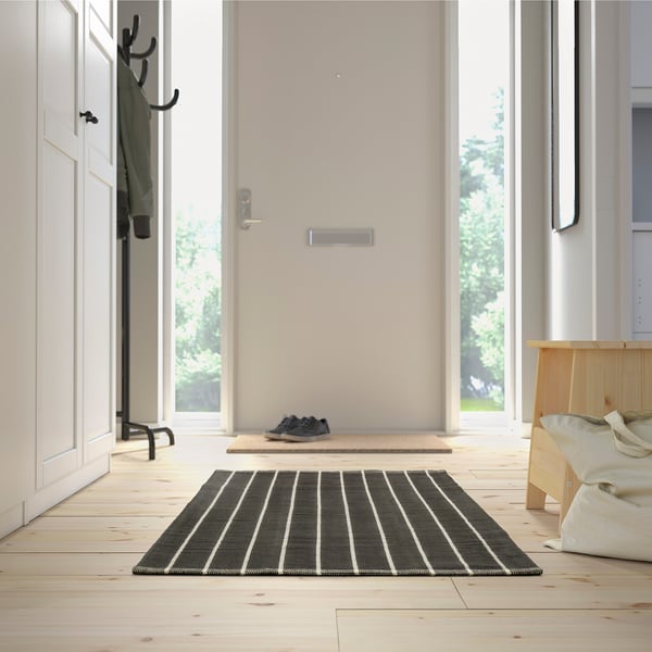IKEA RIDSTIG Rug Flatwoven Gray/off-white 2 ' 7 "x5 ' 11 "