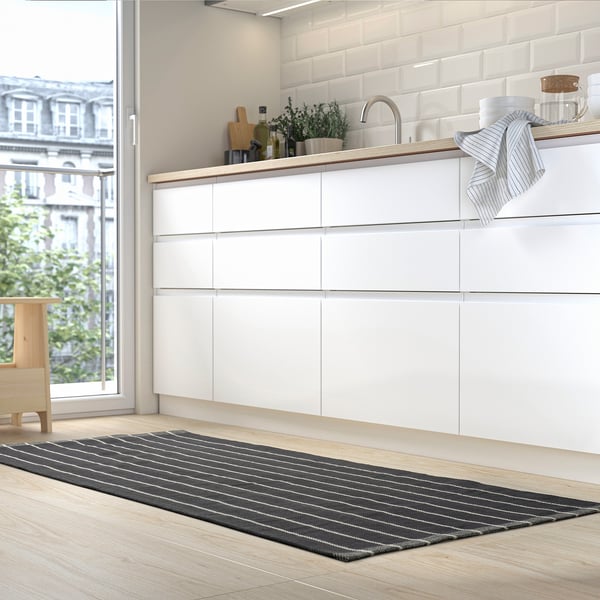 IKEA RIDSTIG Rug Flatwoven Gray/off-white 2 ' 7 "x5 ' 11 "