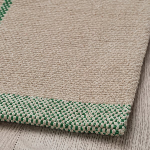 IKEA RIDSTIG Rug Flatwoven Off-white/green 6 ' 7 "x9 ' 10 "
