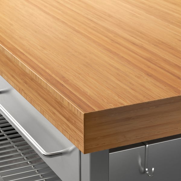 IKEA RIMFORSA Work Bench Stainless Steel/bamboo 47 1/4x25 5/8x36 1/4 "