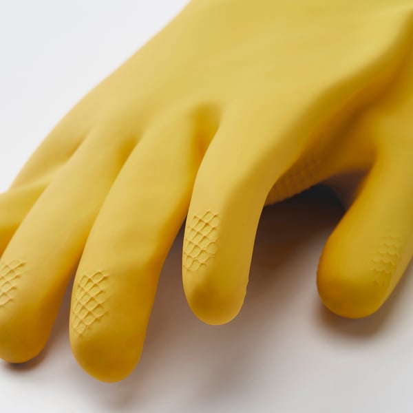 IKEA RINNIG Cleaning Gloves Bright Yellow/off-white M