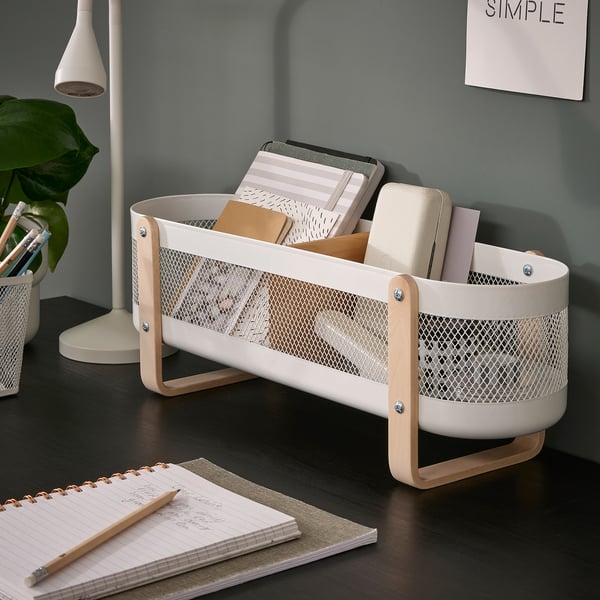 IKEA RISATORP Desk Organizer White 19 ¾x6 ¼x6 ¾ "