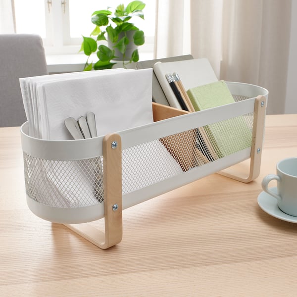 IKEA RISATORP Desk Organizer White 19 ¾x6 ¼x6 ¾ "