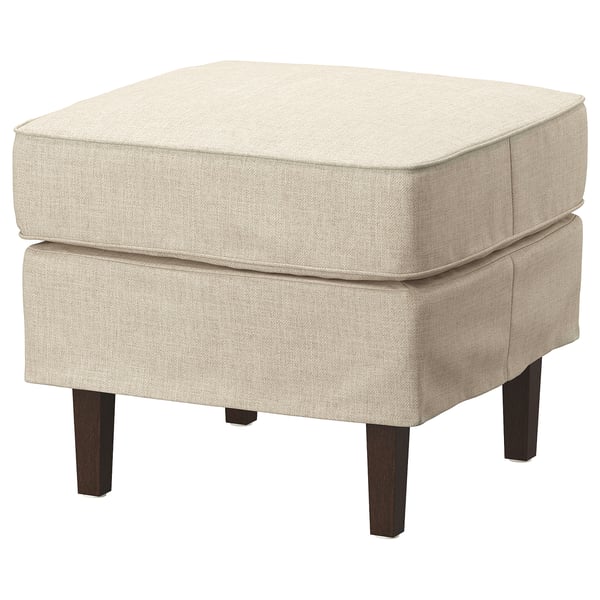 IKEA ROCKSJÖN Armchair With Ottoman Kilanda Light Beige