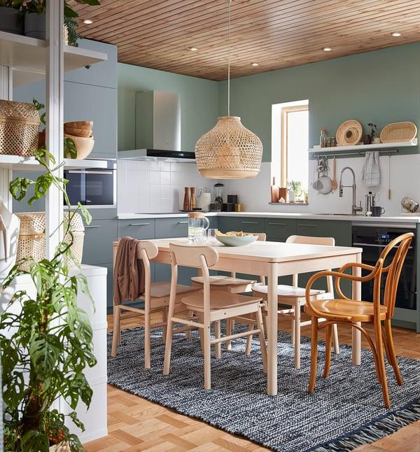 IKEA RÖNNINGE Extendable Table Birch 61/82 5/8x35 3/8x29 1/2 "