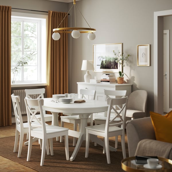 IKEA ROSENTORP Extendable Table White 63/84 5/8x43 1/4 "