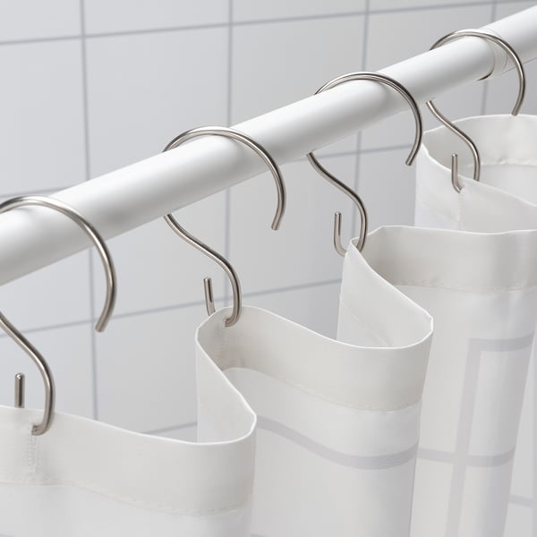 IKEA RUDSJÖN Shower Curtain Rings Stainless Steel Color