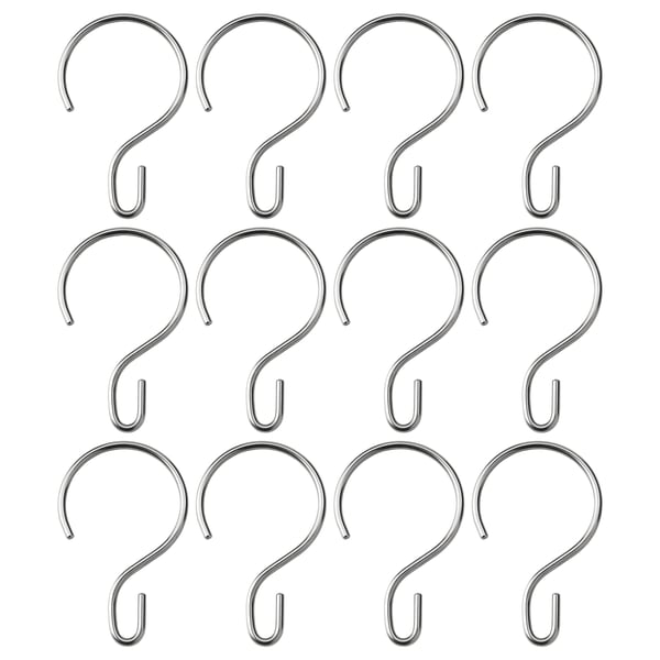 IKEA RUDSJÖN Shower curtain rings stainless steel color