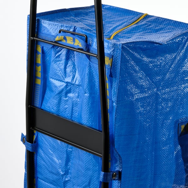 IKEA RULLEBÖR / FRAKTA Hand Cart With Storage Bag Black/blue