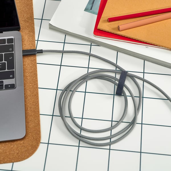 IKEA RUNDHULT USB-C To USB-C Black/white 4 ' 11 "/100 W