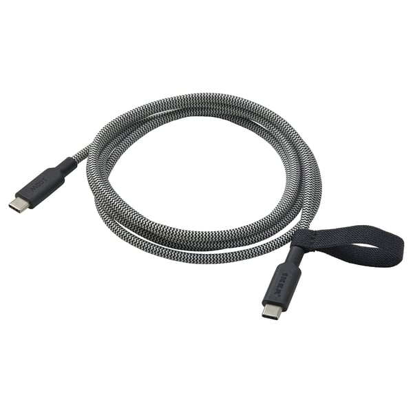 IKEA RUNDHULT USB-C to USB-C black/white 4 ' 11 "/100 W