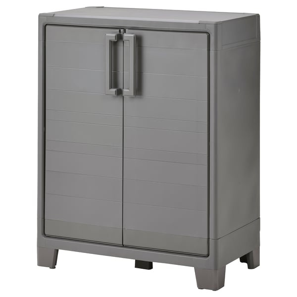 IKEA RUNMARÖ Cabinet with doors dark gray indoor/outdoor 31 1/2x17 3/8x39 3/8 "