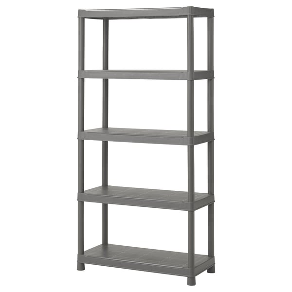 IKEA RUNMARÖ Shelf unit dark gray indoor/outdoor 35 3/8x15 3/4x71 5/8 "