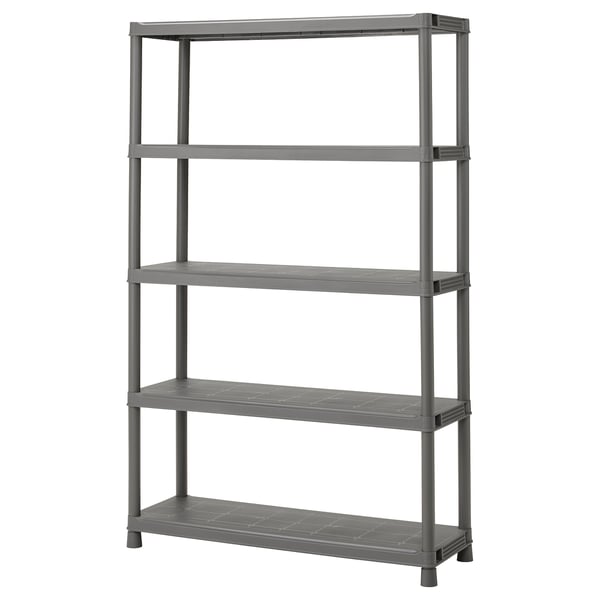 IKEA RUNMARÖ Shelf unit dark gray indoor/outdoor 47 1/4x15 3/4x74 "