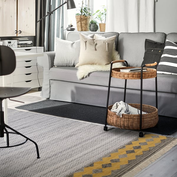 IKEA RYSSGRÄS Rug Flatwoven Gray-yellow/handmade 6 ' 7 "x9 ' 10 "