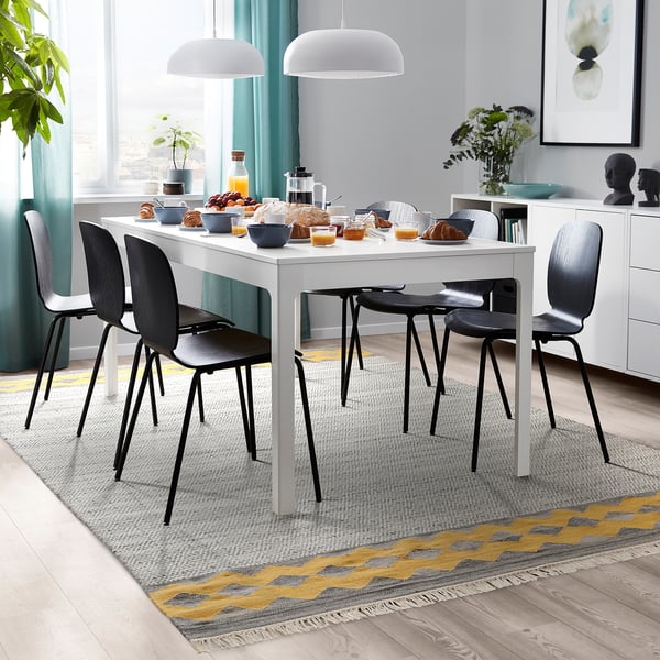 IKEA RYSSGRÄS Rug Flatwoven Gray-yellow/handmade 6 ' 7 "x9 ' 10 "
