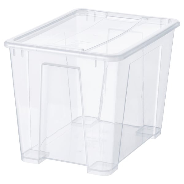IKEA SAMLA Box with lid clear 15 ¼x11x11 "/6 gallon