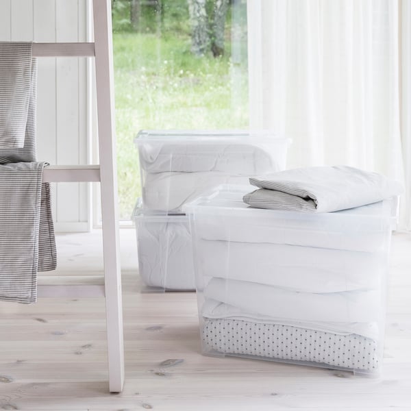 IKEA SAMLA Box With Lid Clear 22 ½x15 ¼x16 ½ "/17 Gallon