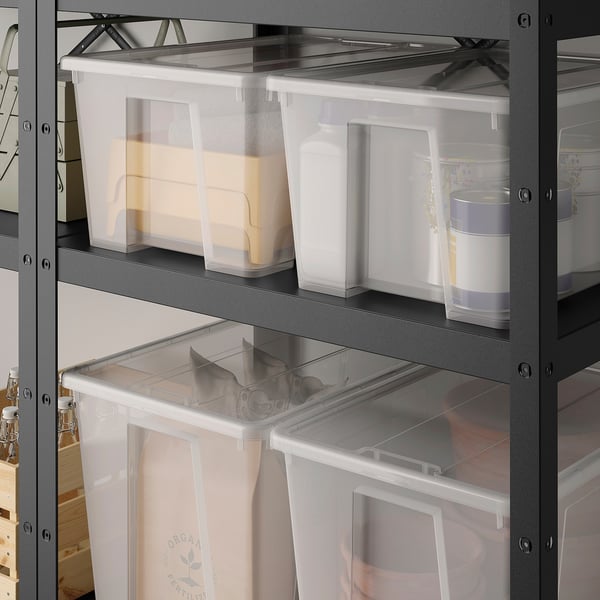 IKEA SAMLA Box With Lid Clear 22 ½x15 ¼x16 ½ "/17 Gallon