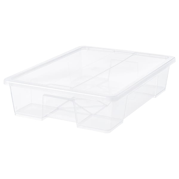 IKEA SAMLA Box with lid clear 31x22 ½x7 "/15 gallon