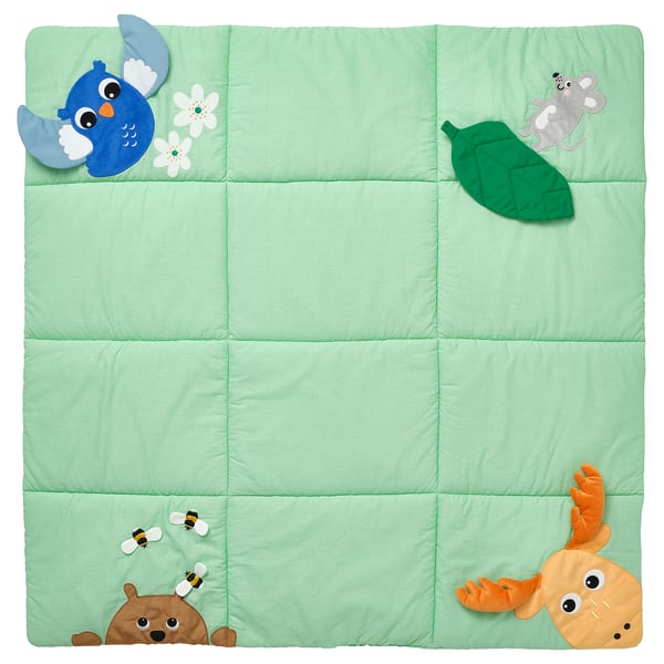 IKEA SANDBI Play mat Scandinavian nature/multicolor 39 ¼x39 ¼ "