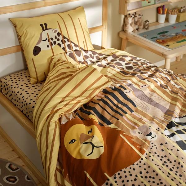 IKEA SANDLÖPARE Duvet Cover And Pillowcase(s) Yellow/savannah Twin
