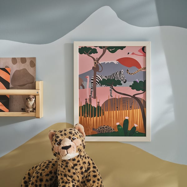 IKEA SANDLÖPARE Poster Hiding On The Savannah 12x16 "