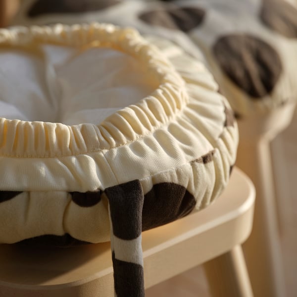 IKEA SANDLÖPARE Stool Cover Beige Brown/giraffe Pattern 15 "