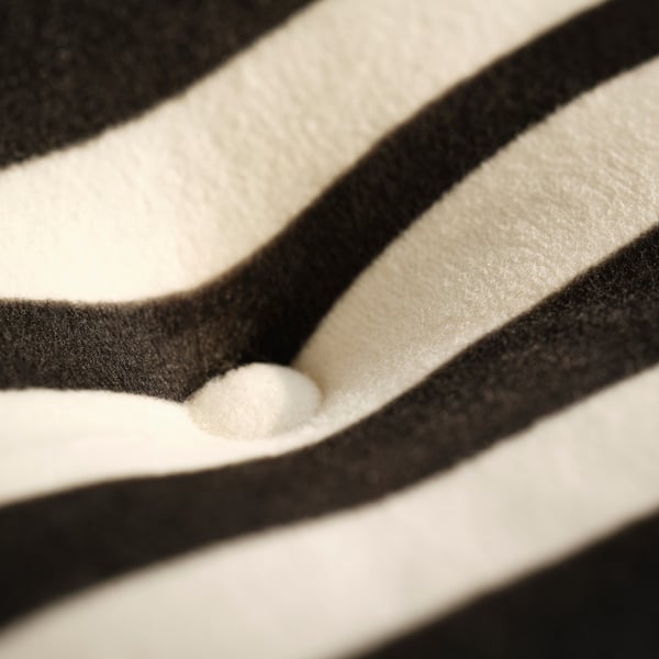 IKEA SANDLÖPARE Stool cover black white/zebra pattern 15 "
