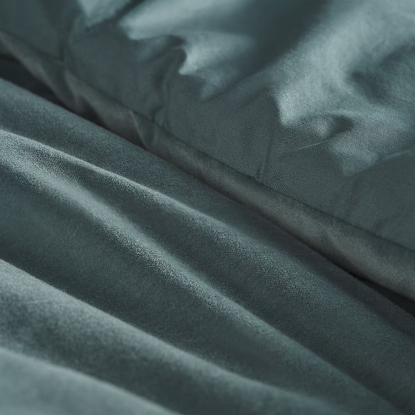 IKEA SANELA Comforter Set Dark Gray-turquoise Full/Queen