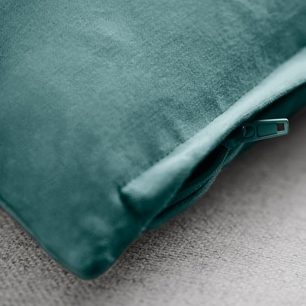 IKEA SANELA Cushion Cover Dark Gray-turquoise 20x20 "
