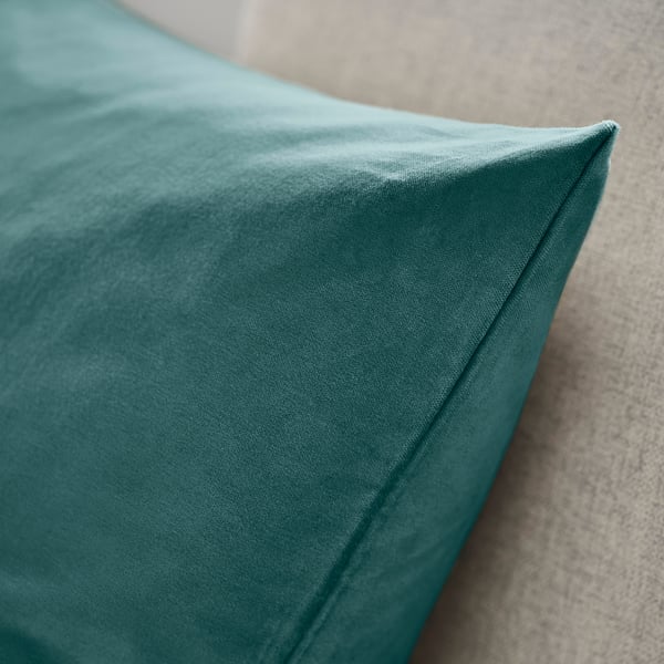 IKEA SANELA Cushion Cover Dark Gray-turquoise 20x20 "